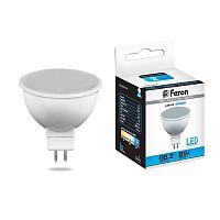 Лампа светодиодная Feron LB-24 MR16 Софит GU5.3 220В 5Вт 430Лм 6500К 50х50мм картинка 